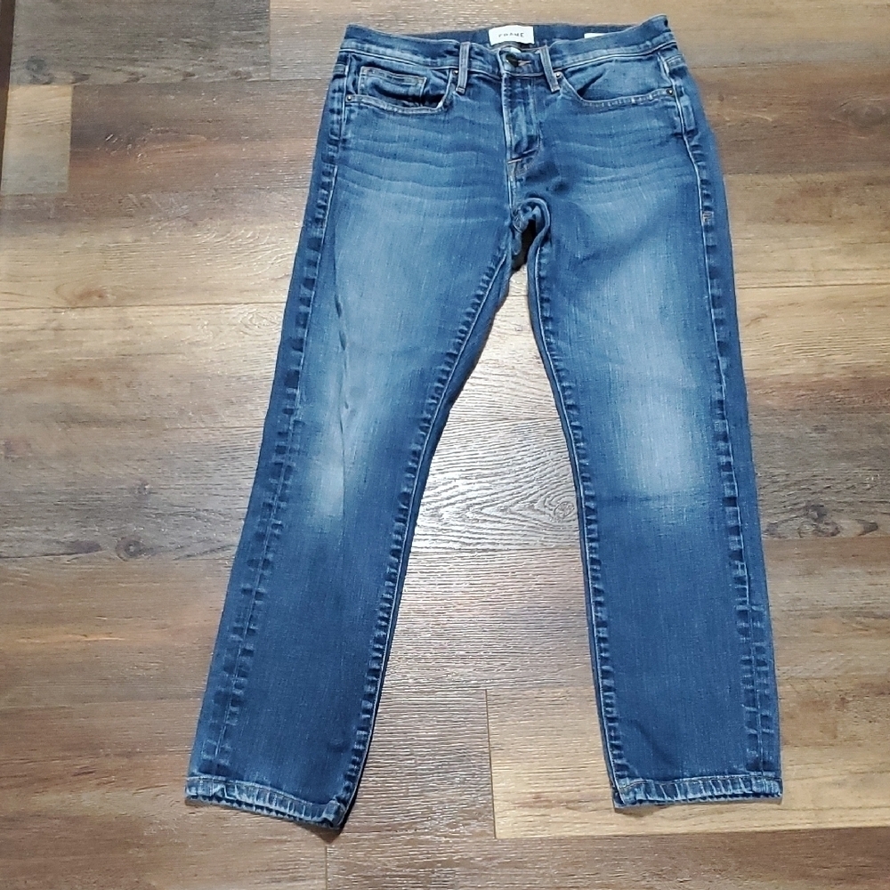 Frame Denim L'homme Slim Blue Straight Leg Jeans Timeless Design